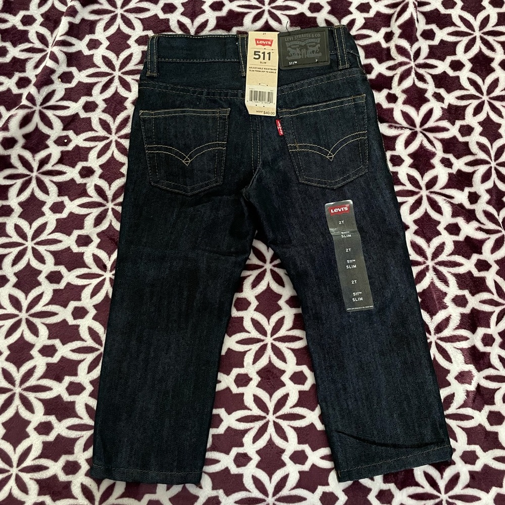 Levi’s, toddler size 2T. Dark denim color